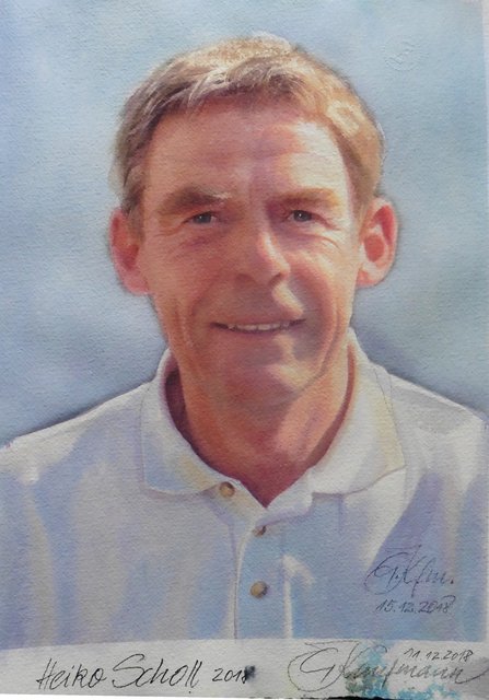 Aquarell Gunter Kaufmann, Titel: Heiko Scholl