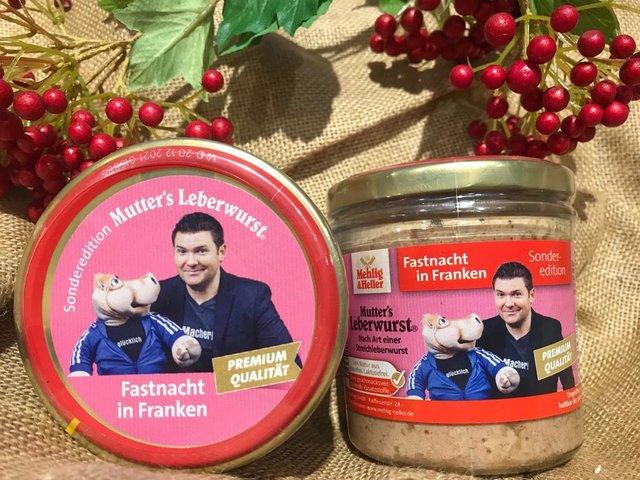 Fränkische Fastnacht-Stars zieren die Sonderedition der Wurstgläser:Sebastian Reich. | Foto: Fastnacht-Verband Franken e.V.