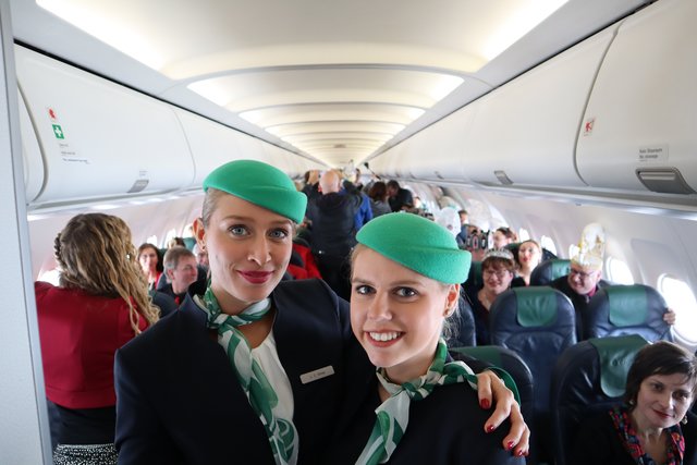 Die Tollitäten der Nürnberger Luftflotte des Prinzen Karneval beim traditionellen Prinzenflug. | Foto: Airport Nürnberg / Christian Albrecht