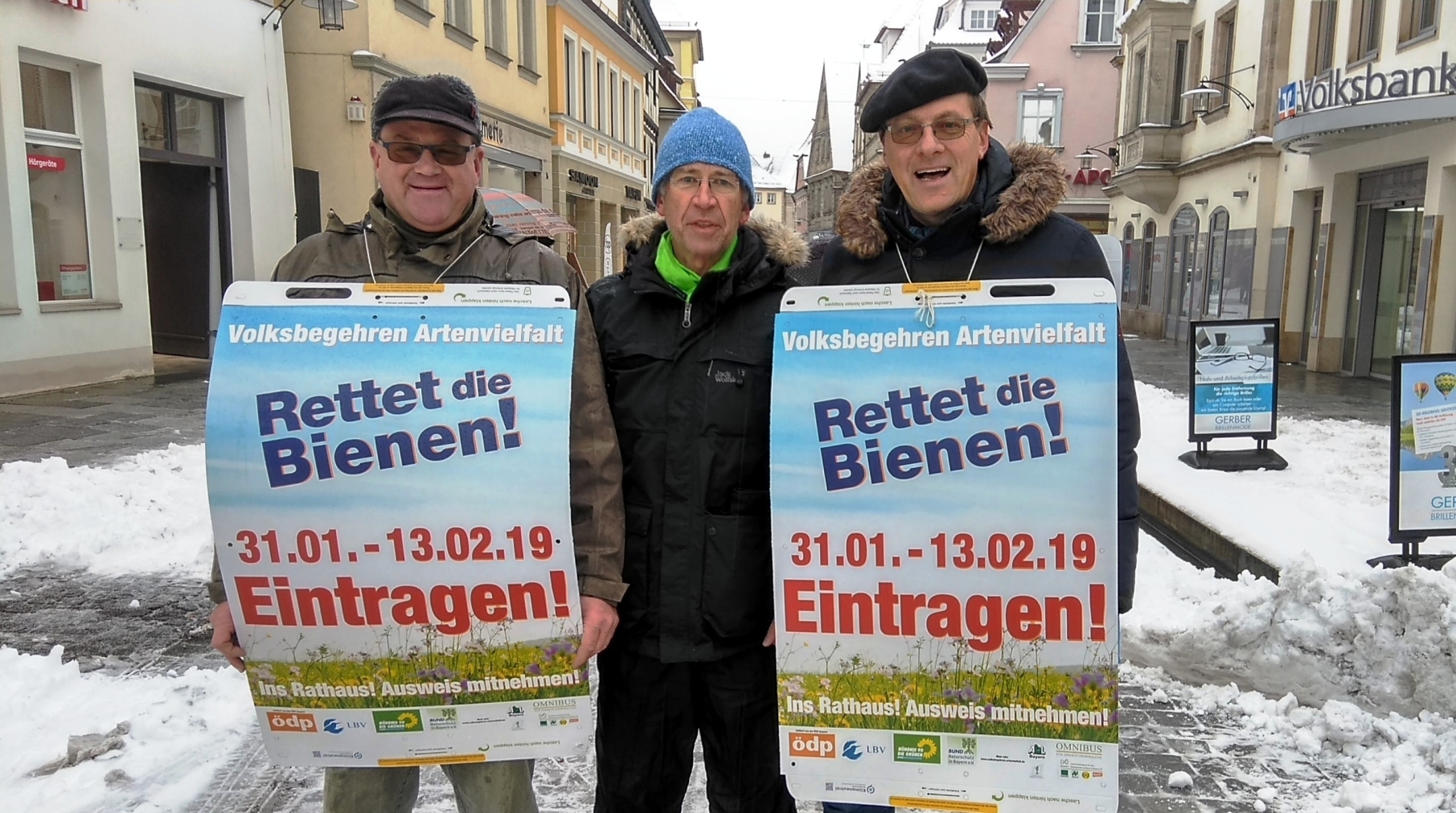 Engagieren sich für den Artenschutz in Forchheim: Herbert Lüttich, der Vogelexperte des BN im Landkreis, Emmerich Huber von den Forchheimer Grünen und Dr. Uli Buchholz, Vorsitzender des BN im Landkreis (von links).
