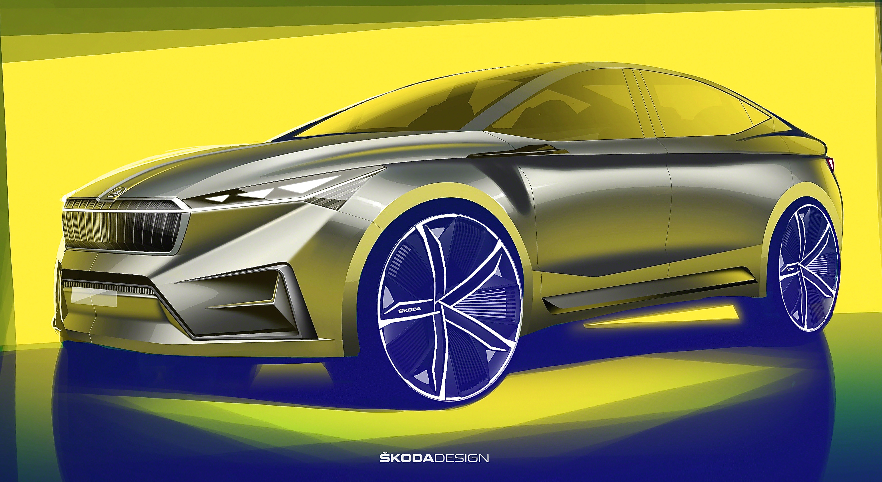 Konzeptstudie des Skoda Vision iV. Bild: Auto-Medienportal.Net/Skoda