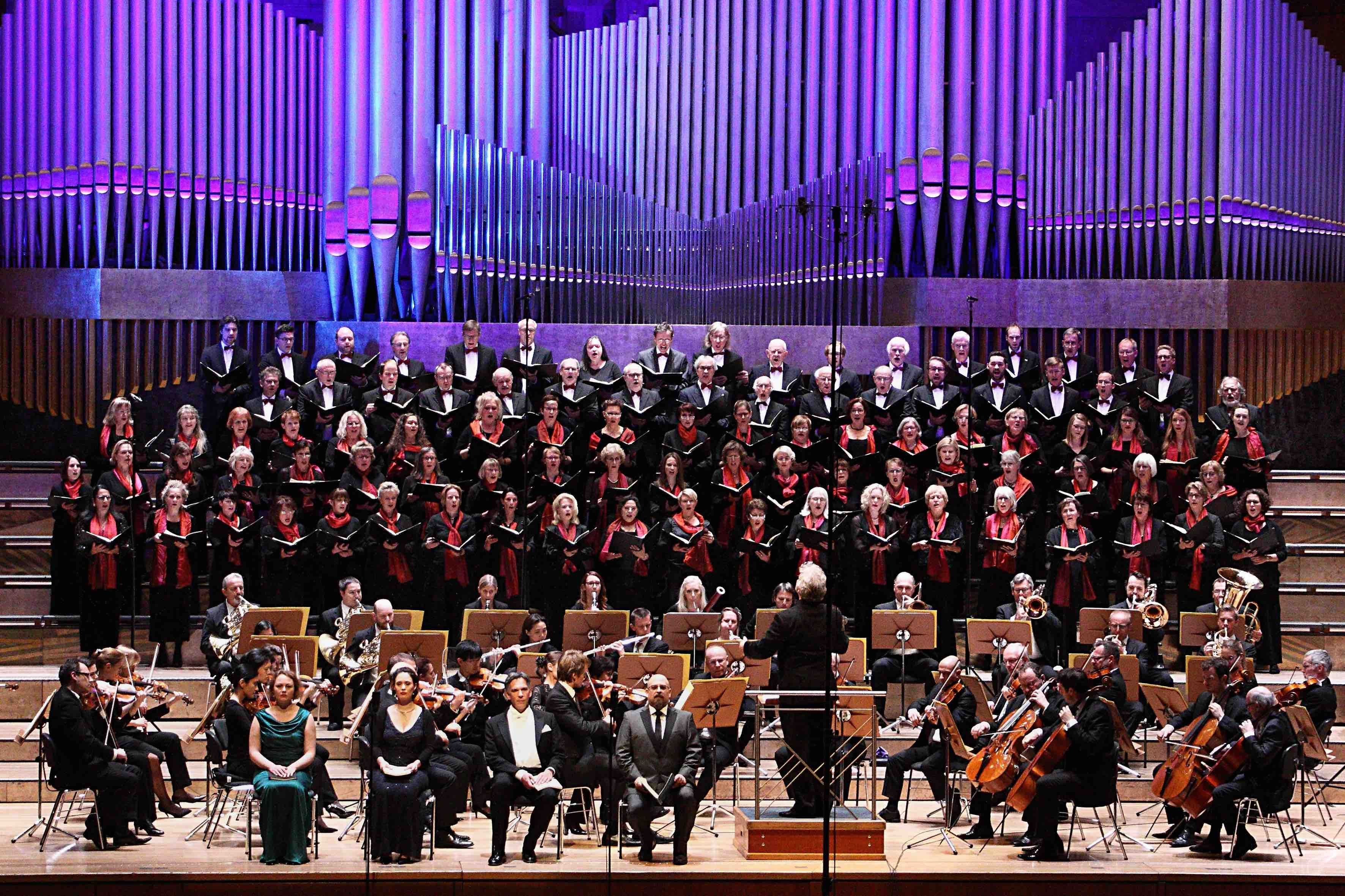 Hans-Sachs-Chor bei der Aufführung von ,,Elias".
