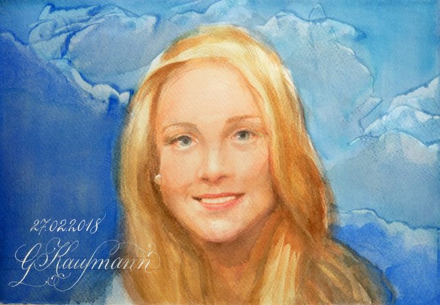 Aquarell Herr Sebastian Zeug von Gunter Kaufmann