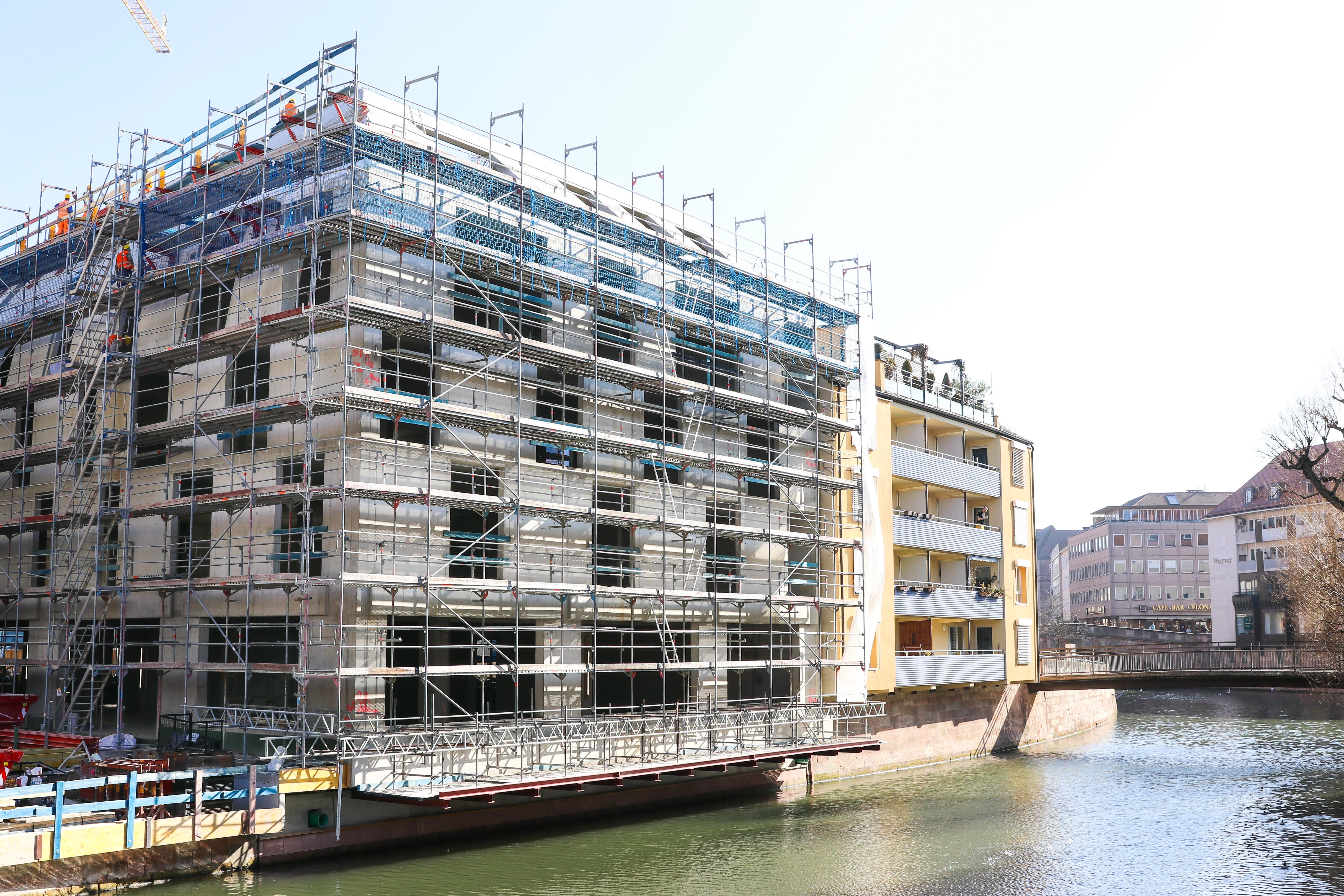 Baustelle Augustinerhof Anfang März 2019.