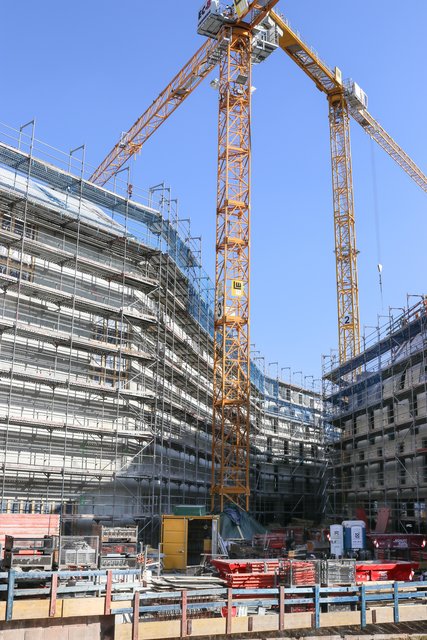 Baustelle Augustinerhof Anfang März 2019. | Foto: Nicole Fuchsbauer