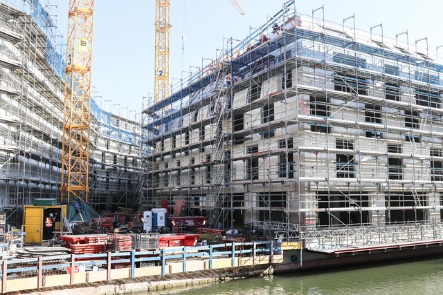Baustelle Augustinerhof Anfang März 2019. | Foto: Nicole Fuchsbauer