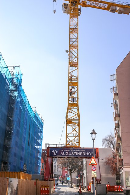 Baustelle Augustinerhof Anfang März 2019. | Foto: Nicole Fuchsbauer