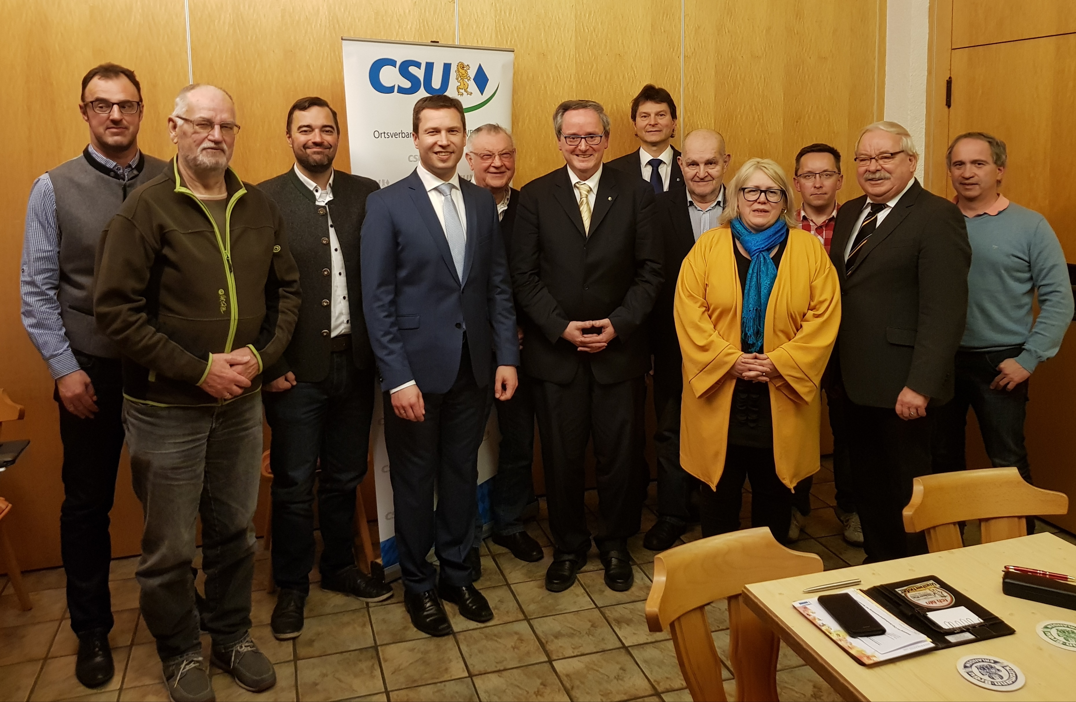 V.l.n.r. Jörg Träger, Adi Kockerols, Christian Braner, Matthias Dießl, Günther Keller, Sven-Eric Hüfner, Manfred Keck, Sigurd Weiß, Angela Schrodi, Markus Naglo, Wolfgang Däumler, Dr. Clemens Bloss