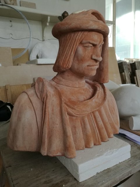 In der Ausstellung: Antonio Rastellis Gipsfigur von Lorenzo di Medici. | Foto: Steve Braun
