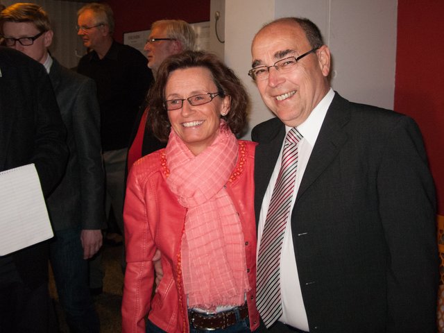 Das Ehepaar Stumpf nach der gewonnenen Stichwahl im März 2014.