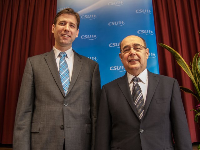 Wahlkämpfer 2014: Dr. Hermann Ulm und Franz Stumpf. Der eine wollte Landrat werden, der andere Oberbürgermeister bleiben. Beide gewannen die Wahl. | Foto: Roland Rosenbauer