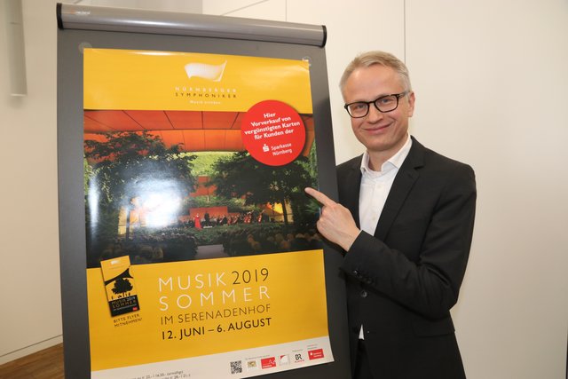 Auch die beliebten Konzerte im Serenadenhof werden von der Sparkasse Nürnberg gefördert, Dr. Michael Kläver, Stellvertretendes Vorstandsmitglied der Sparkasse Nürnberg.
