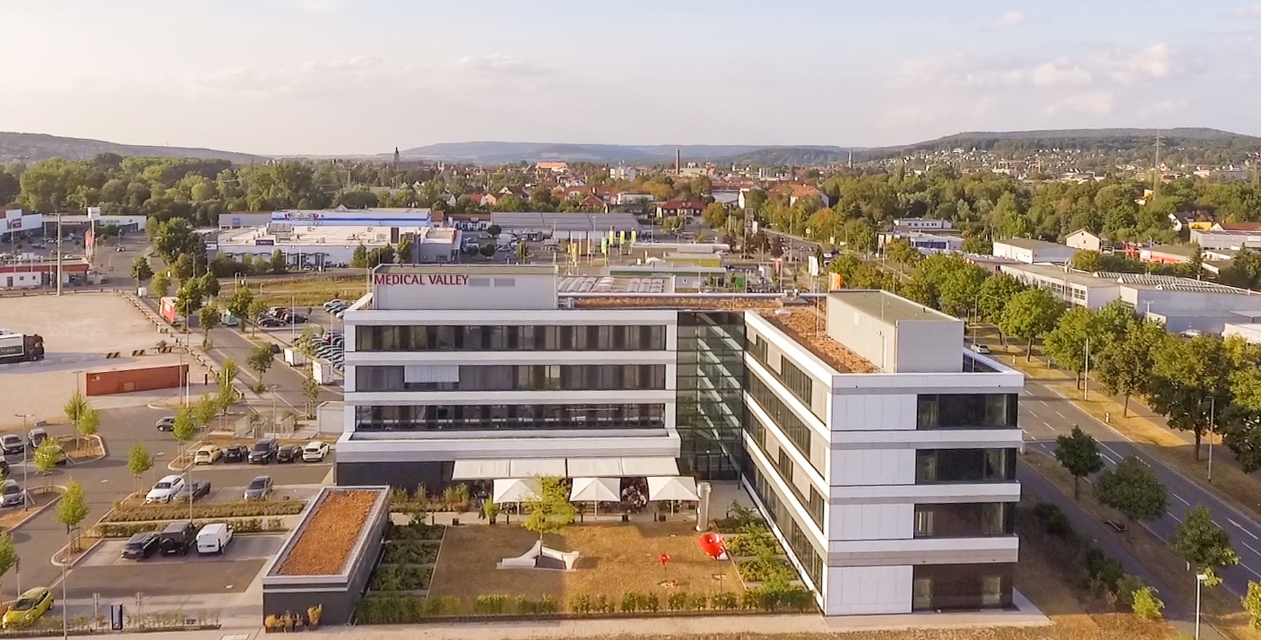 Das Medical Valley Center Forchheim von oben gesehen.