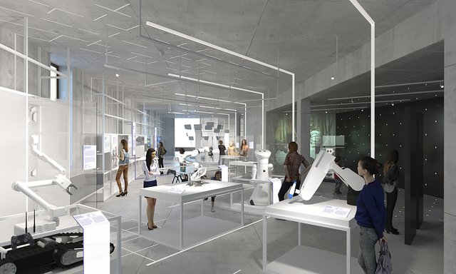 Das Zukunftsmuseum kann an zentraler urbaner Stelle sein innovatives und auf Forschung und Technik ausgerichtetes Programm auf einer großen Fläche von rund 5.500 Quadratmetern publikumswirksam präsentieren. Innovationen und Visionen sollen die Menschen begeistern und Zukunftsforschung, Science Fiction und Technik näher bringen | Foto: alpha Gruppe