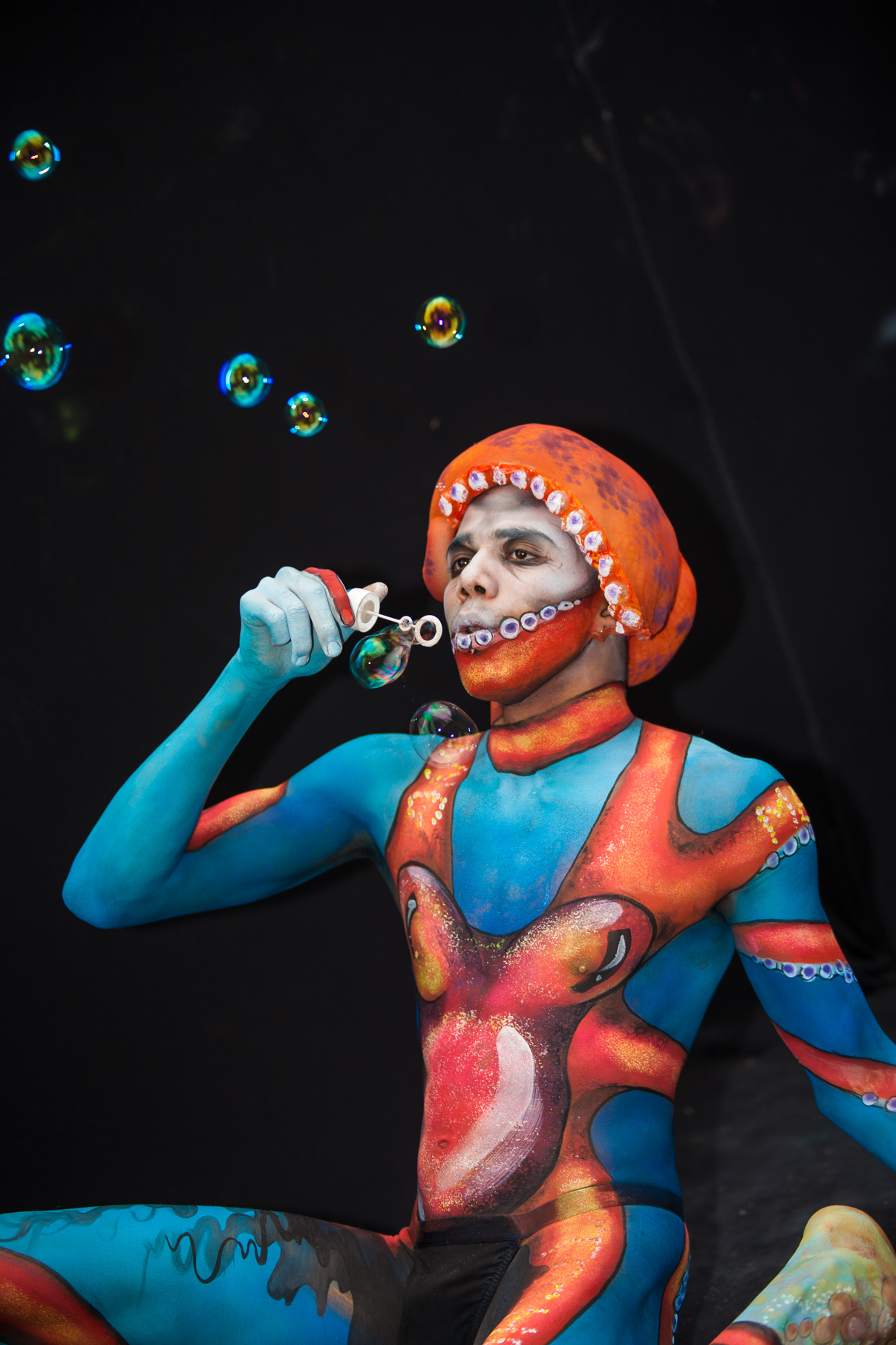 Mit der Airbrushmaschine sind auch kreative Bodypaintings machbar.
