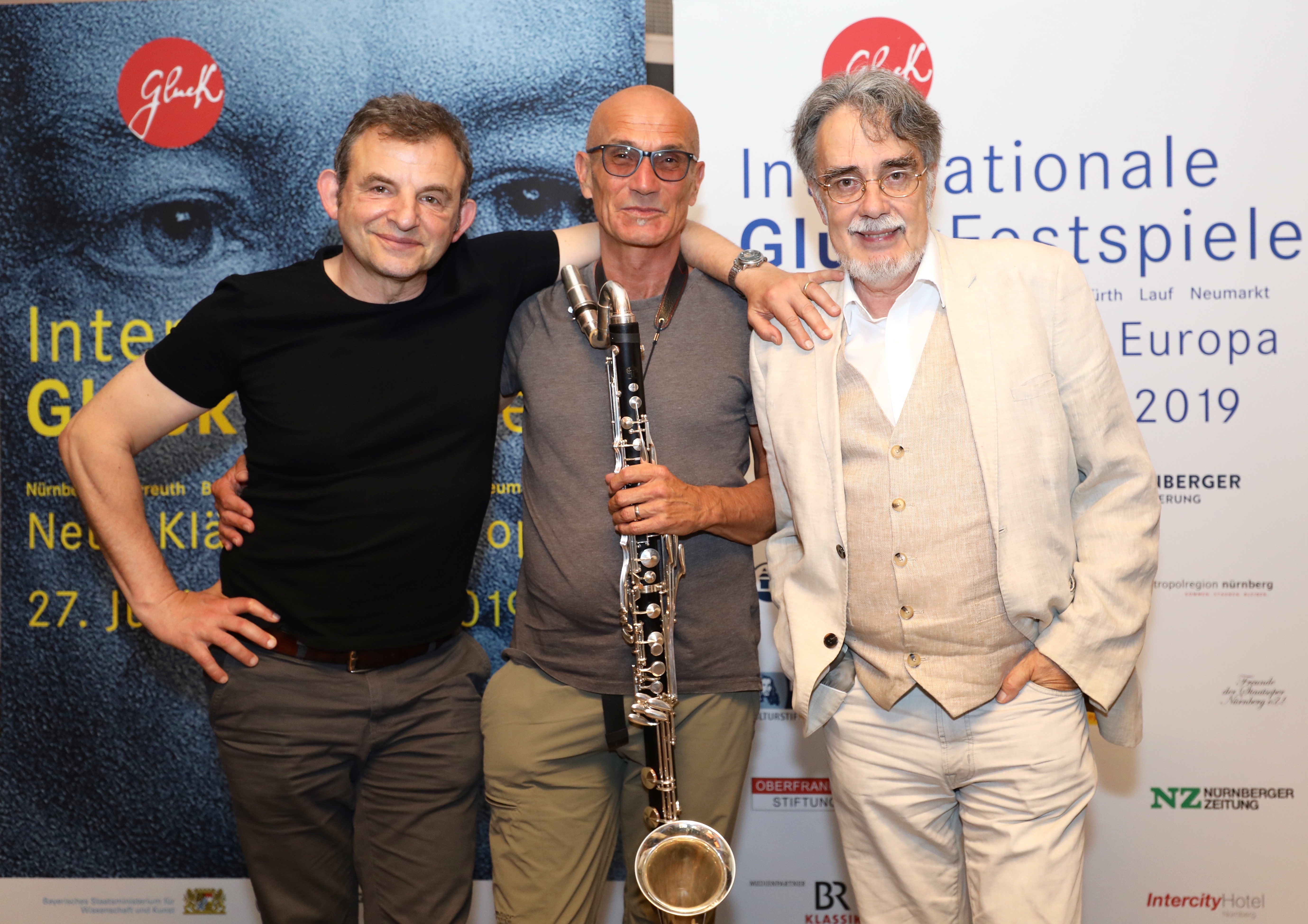 Die GLUCKWerkstatt verspricht Überraschendes (v.l.): Schauspieler Dominique Horwitz, Musiker Norbert Nagel und Gluck-Festspiele Intendant Rainer Mennicken.