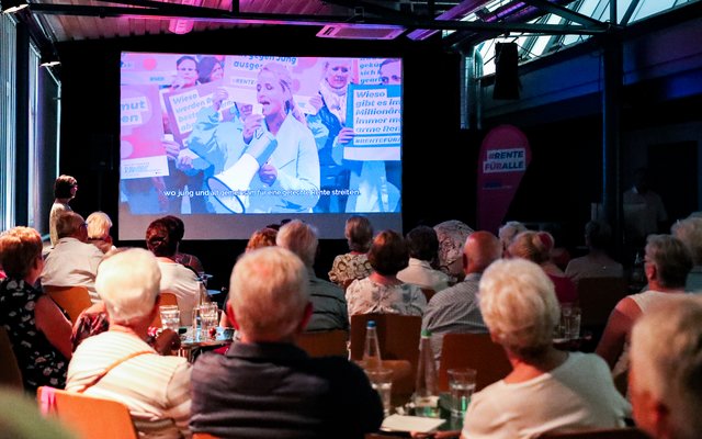 Filmspot mit Verena Bentele beim Start zur Kampagne "Rente für Alle"