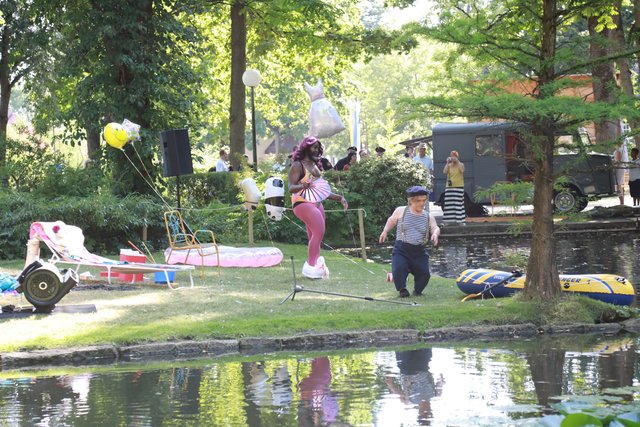 Pausenunterhaltung am Festspielteich in Anlehnung an "Tannhäuser"