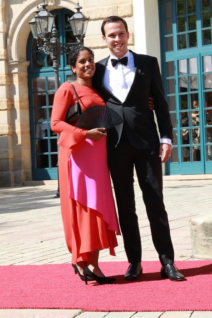 FDP-Fraktions im Landtag Martin Hagen mit Ehefrau Anisha