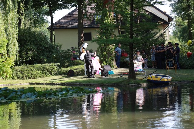 Pausenunterhaltung am Festspielteich in Anlehnung an "Tannhäuser"