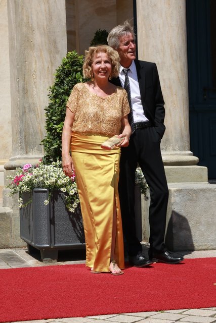 Schauspielerin Michaela May mit ihrem Mann Bernd Schadewald