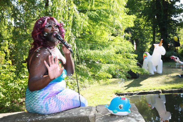 Pausenunterhaltung am Festspielteich in Anlehnung an "Tannhäuser"