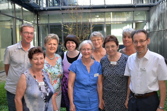 v.l. vordere Reihe – Erika Schneider, Anita Klier, Gertrud Herbst, Dietmar Denzler
hintere Reihe – Ulrich Bahr, Elisabeth Wölfel, Sandra Roth, Juliane Bär, Renate Herzog