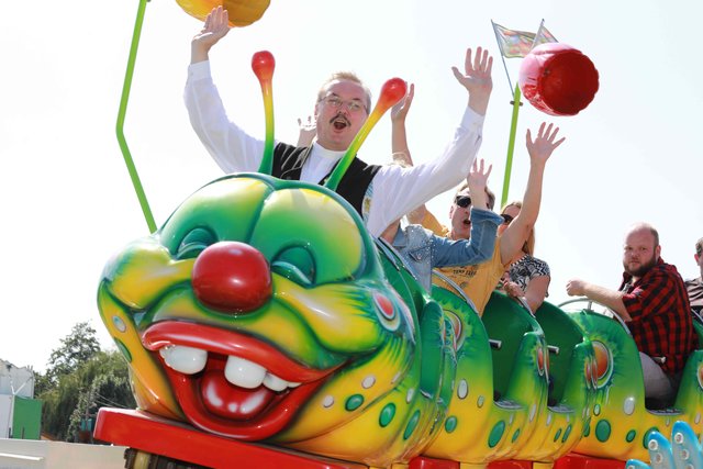Erster Rundgang am Herbstvolksfest 2019.  | Foto: Udo Dreier