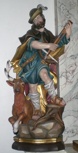 Hl. Hubertus in der Kapelle am Fennerberg/Südtirol