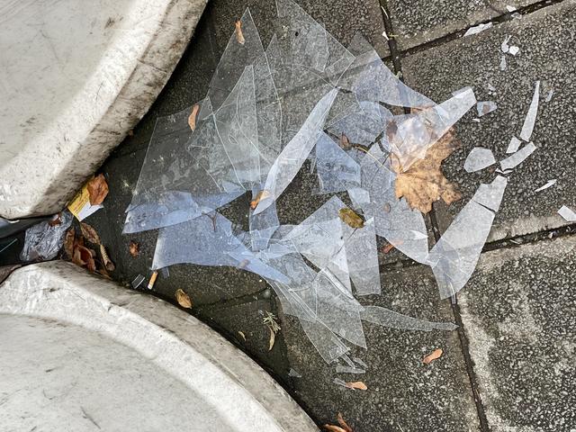 Kein Flachglas? Dann wird es einfach hingeschmissen.  | Foto: Nicole Fuchsbauer