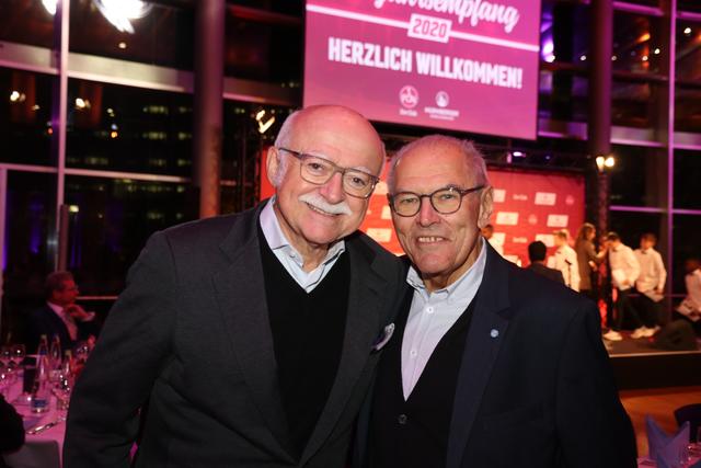 Ex-Präsident Gerd Schmelzer (li.) mit FCN-
Legende Schorsch Volkert. | Foto: John R. Braun