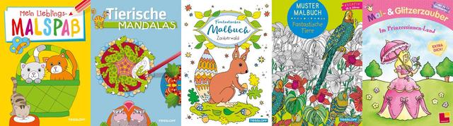 Auswahl an Malbüchern für Kinder von TESSLOFF-Verlag