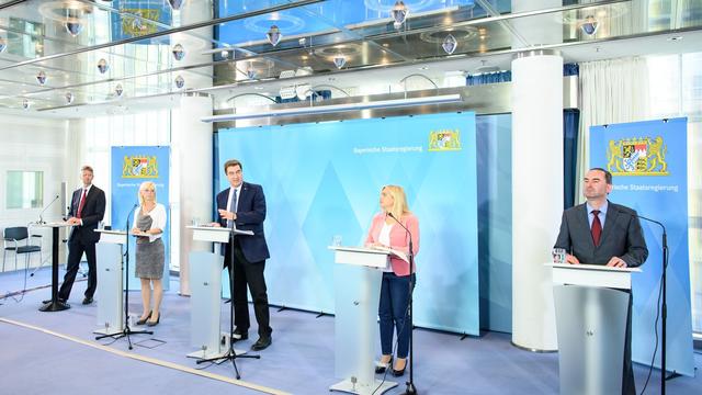 Pressekonferenz am 16. April 2020: Söders Corona-Fahrplan für die nächsten Wochen.  | Foto: Bayerische Staatskanzlei/Bayern.de