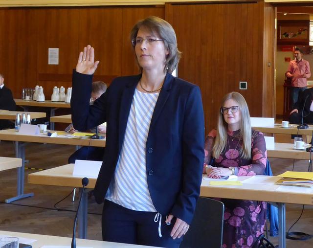 Hier spricht Dr. Annette Prechtel ihren Amtseid. Künftig ist sie für die Kultur- und Umweltthemen in der Stadt zuständig. | Foto: Stadt Forchheim
