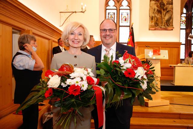 2. Bürgermeisterin Prof. Dr. Julia Lehner und 3. Bürgermeister Christian Vogel.  | Foto: Giulia Iannicelli/Stadt Nürnberg