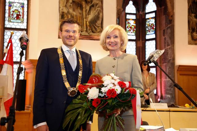 Oberbürgermeister Marcus König mit Bürgermeisterin Prof. Dr. Julia Lehner.  | Foto: Giulia Iannicelli/Stadt Nürnberg