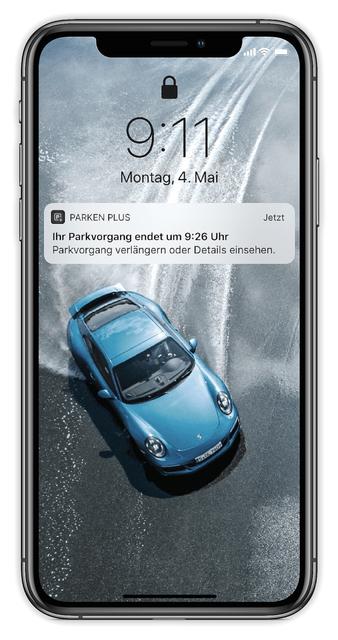Porsche-App „Parken Plus“.
Foto: Auto-Medienportal.Net/Porsche