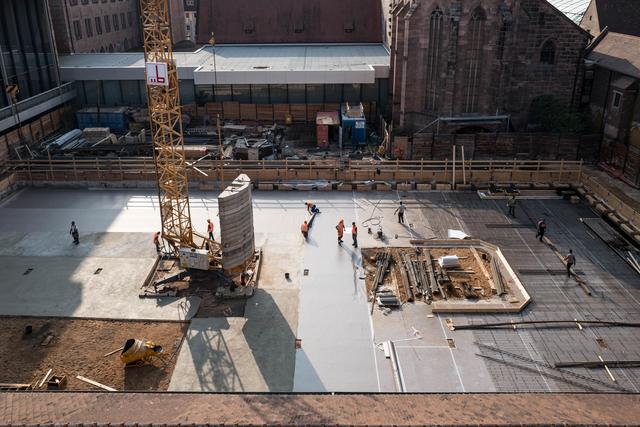 Das neue Tiefdepot des Germanischen Nationalmuseum entsteht (August 2018). | Foto: GNM/Florian Kutzer