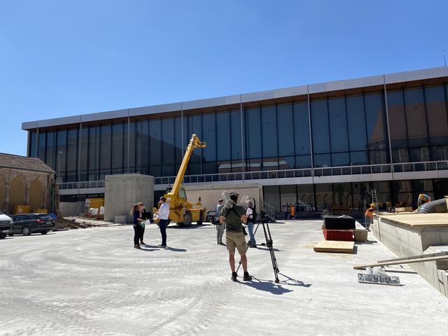 Der MarktSpiegel begibt sich mit dem Baukoordinator des Germanischen Nationalmuseums Florian Kutzer in Nürnbergs Untergrund zum Baustellen-Rundgang. 
 | Foto: Nicole Fuchsbauer