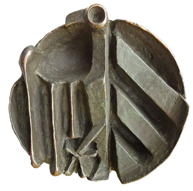 Plakette Architekturpreis (Bronzeguss) des Künstlers Heinz Heiber.