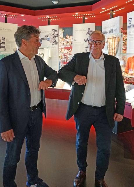 Sportvorstand Dieter Hecking (l.) mit  Aufsichtsvorsitzenden Dr. Thomas Grethlein.  | Foto: 1. FC Nürnberg