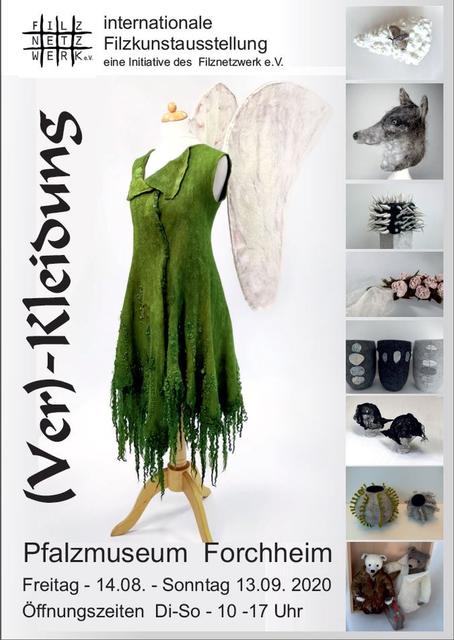 Exponate der Filzkunstausstellung „(Ver)Kleidung“