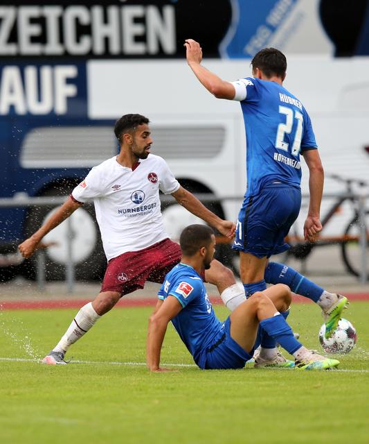 Sapreet Singh (8, 1. FCN), Ilay Elmkies (41, TSG 1899 Hoffenheim ), Benjamin Hübner (21, TSG 1899 Hoffenheim),  | Foto: 1. FC Nürnberg/Daniel Marr