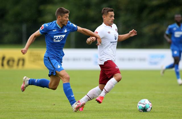 Andrej Kramaric (27, TSG 1899 Hoffenheim ), Nikola Dovedan (10, 1. FCN). | Foto: 1. FC Nürnberg/Daniel Marr