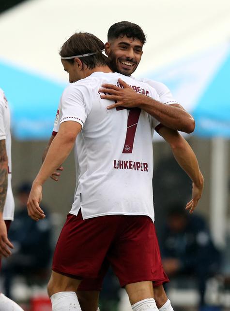 Jubel nach Tor zum 2:5 - Ekin Celebi (39, 1. FCN), Felix Lohkemper (7, 1. FCN).  | Foto: 1. FC Nürnberg/Daniel Marr