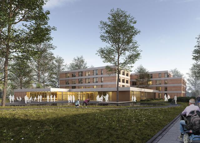 Perspektivansicht des neuen August-Meier-Hauses.