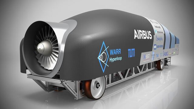 Magnetisch angetriebene Züge, die durch eine Vakuum-Röhre fahren: Mit dem  Hyperloop Pod I gewann die Projektgruppe der TU München den ersten Space-X-Wettbewerb 2016. Und mit den nachfolgenden Weiterentwicklungen auch alle weiteren Wettbewerbe bisher. | Foto: TUM Hyperloop NEXT Prototype e. V.