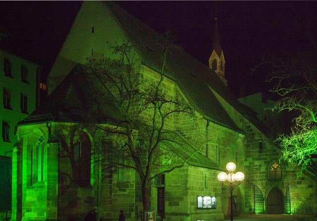 Wie schon in den vergangenen Jahren wird die St.-Klara-Kirche auch am diesjährigen St.-Patrick’s-Day in Grün angestrahlt werden.