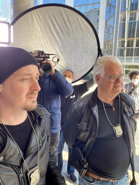 Die Kommissare Nik Maiser (li.) und Carl-Alfred Wolf. | Foto: Jürgen Friedrich/oh