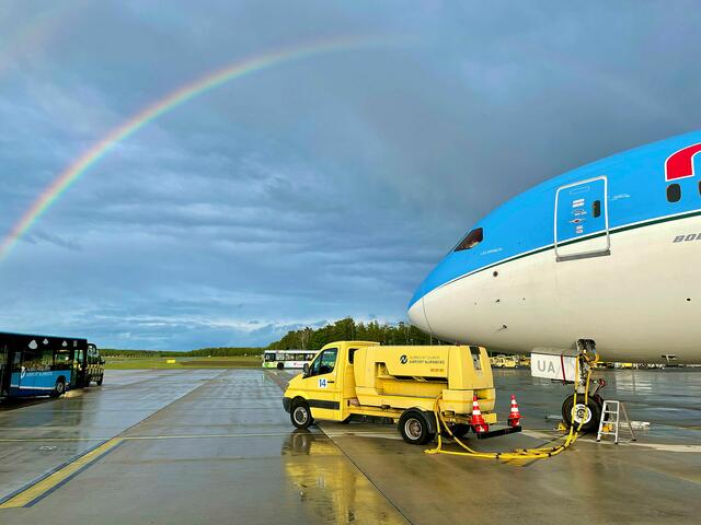 Mit dem Neos-Flug NO753 geht vorerst die Lieferkette zwischen dem chinesischen Peking und Nürnberg zu Ende. | Foto: Christian Albrecht/Airport Nürnberg